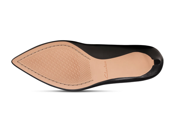 Clarks Laina55 Court -  Black Leather