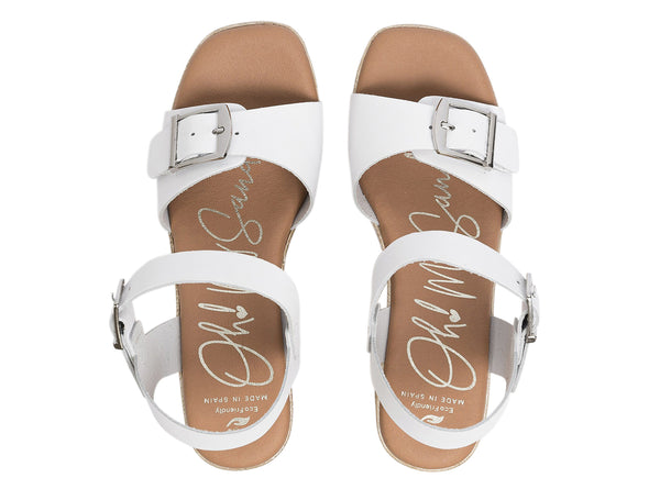 Oh My Sandals 5459 Minerva white top view