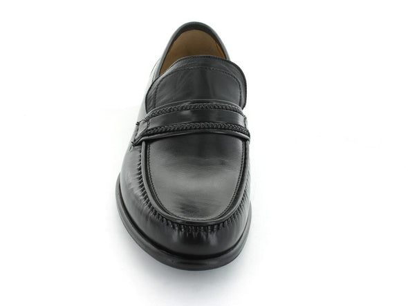 Loake Rome in Black Leather front view