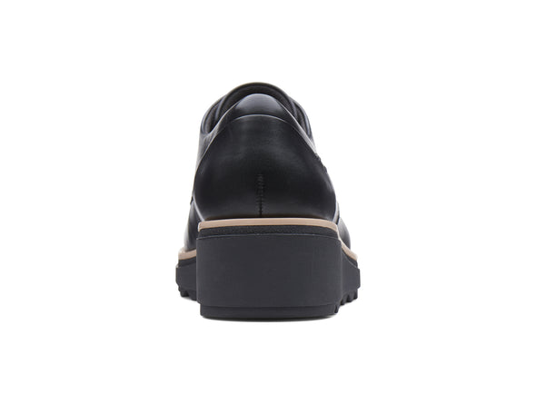 Clarks Sharon Noel black leather sole view