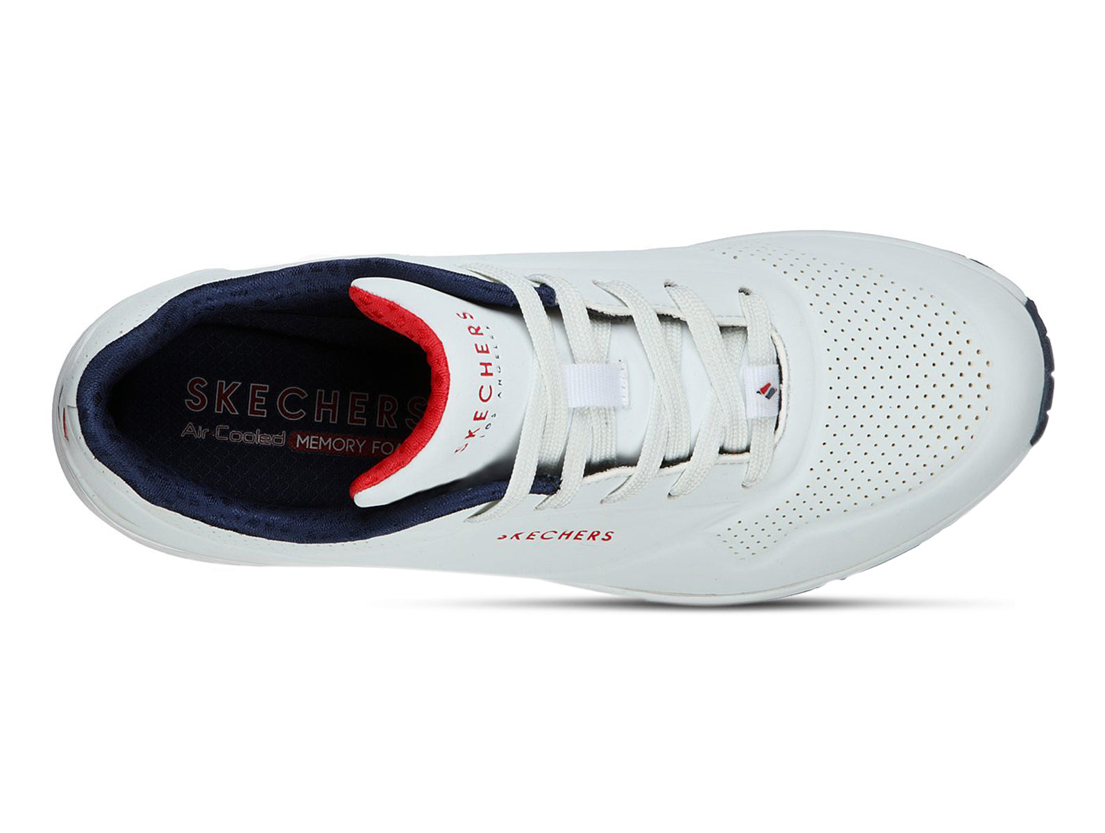 Skechers Uno 73690 White Navy Ladies Shoes at Walsh Brothers