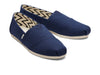 Toms 10017712 Alpargata Recycled Cotton Canvas in Navy upper view