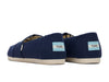 Toms 10017712 Alpargata Recycled Cotton Canvas in Navy top view