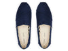 Toms 10017712 Alpargata Recycled Cotton Canvas in Navy back view