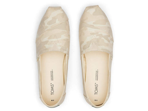 Toms 1001 7810 in Natural Camo Print top view