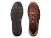 Clars Un Abode Ease in Dark Tan Leather sole view