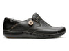 Clarks Un Loop in Black Leather outer view
